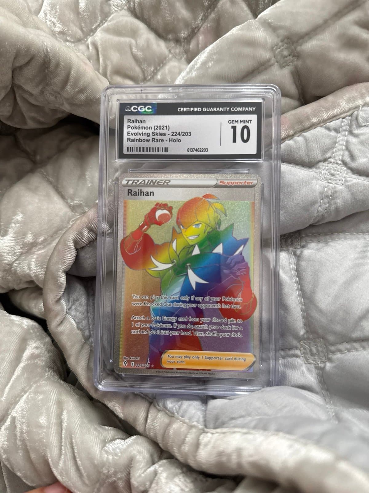 Raihan CGC 10 Evolving Skies Rainbow Rare 224/203 Pokemon