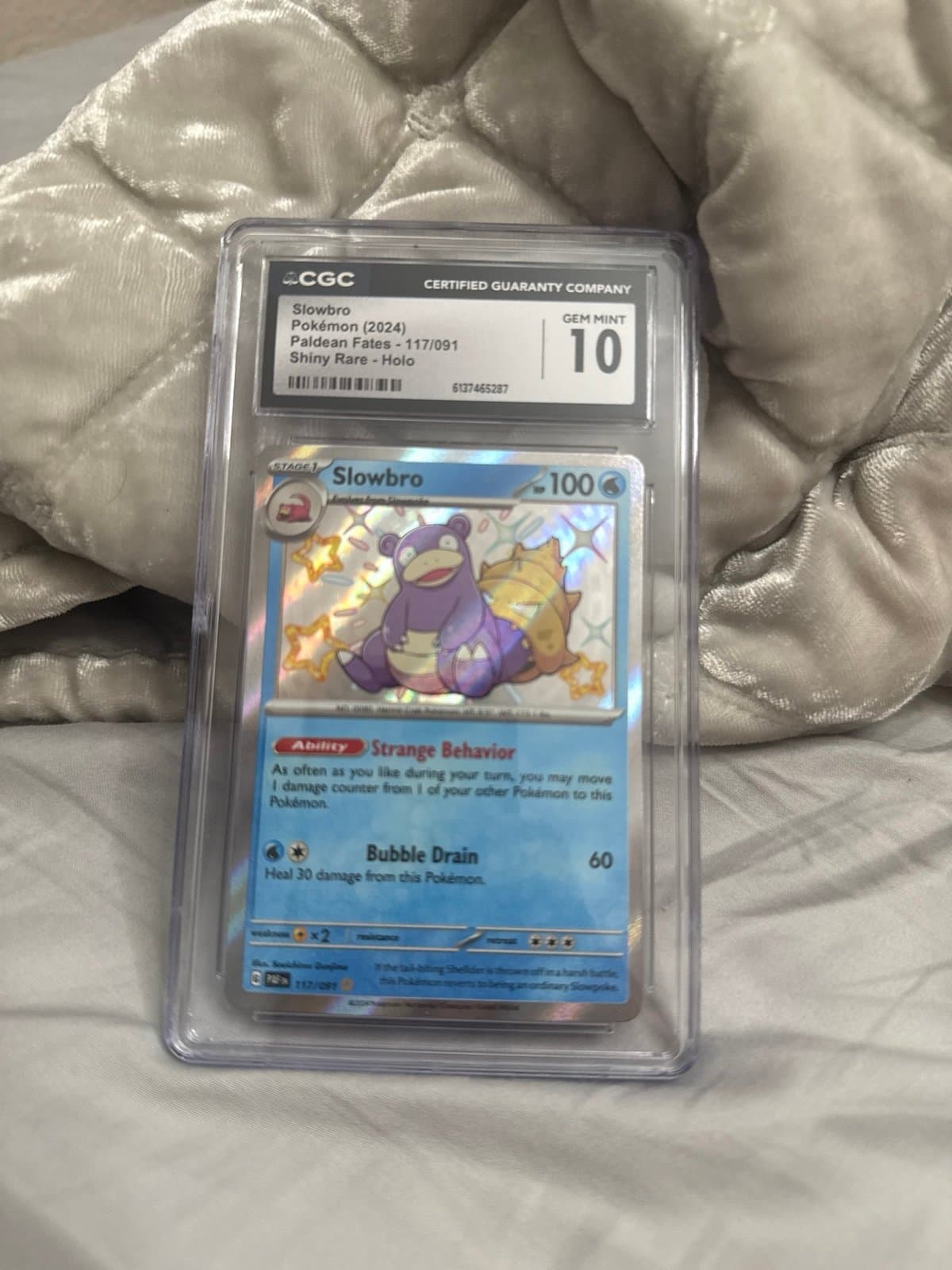 Shiny Slowbro Paldean Fates CGC 10 117/091