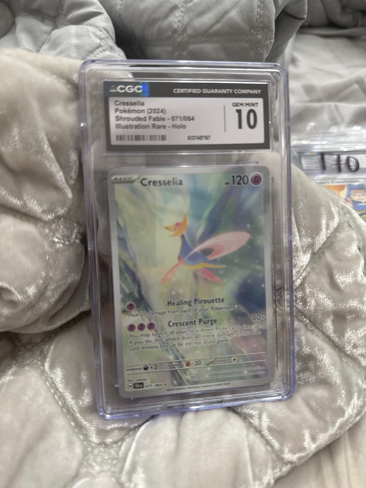 Cresselia CGC 10 ENGLISH Shrouded Fable Illustration Rare Pokemon