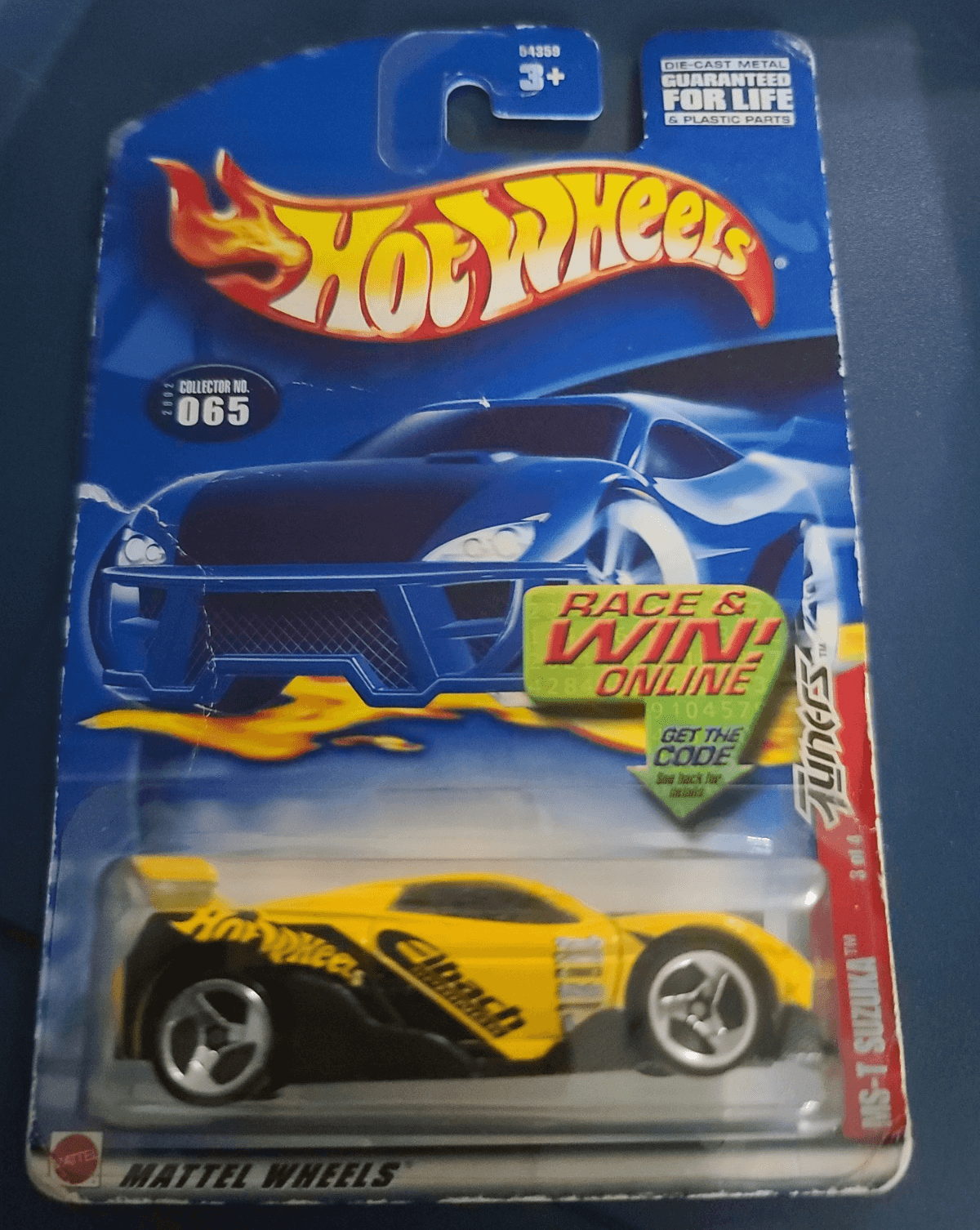 Hot Wheels MS-T Suzuka 1:64 Yellow/Black Diecast Car Race & Win! Online 2001