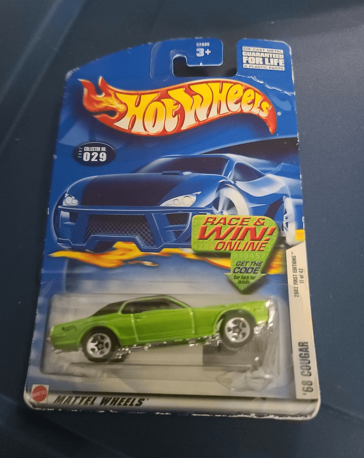Hot Wheels 2002 First Editions Mercury '68 Cougar Green DR5 1:64 Unopened