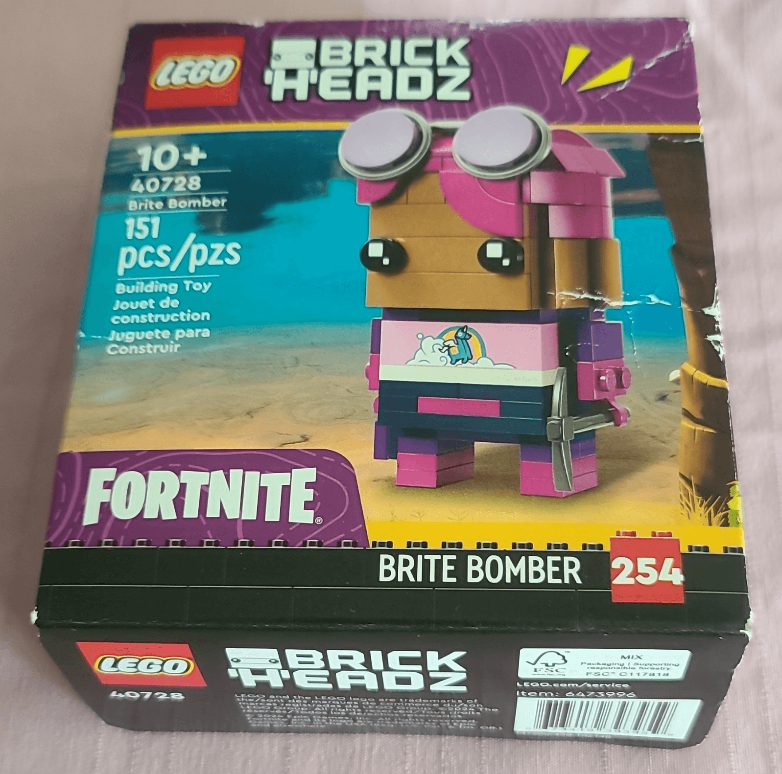 LEGO BrickHeadz Fortnite Brite Bomber 40728 Complete Set, 151 Pieces, 2024