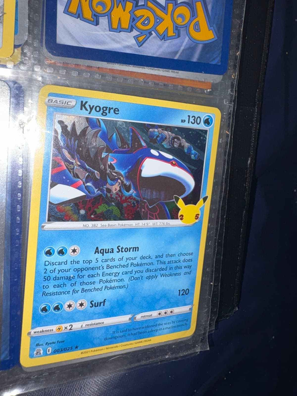 Kyogre 25th Anniversary Pokemon TCG