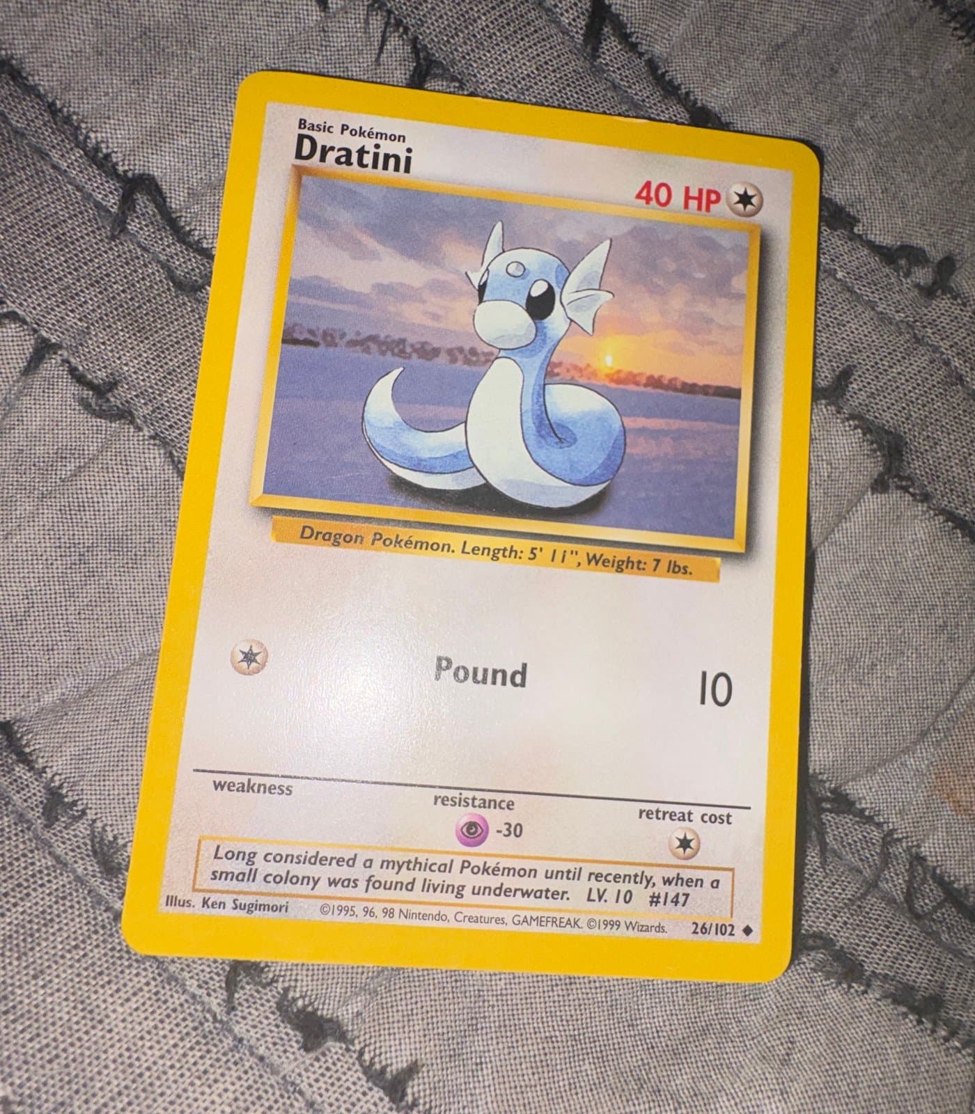 Dratini Vintage Pokemon Card