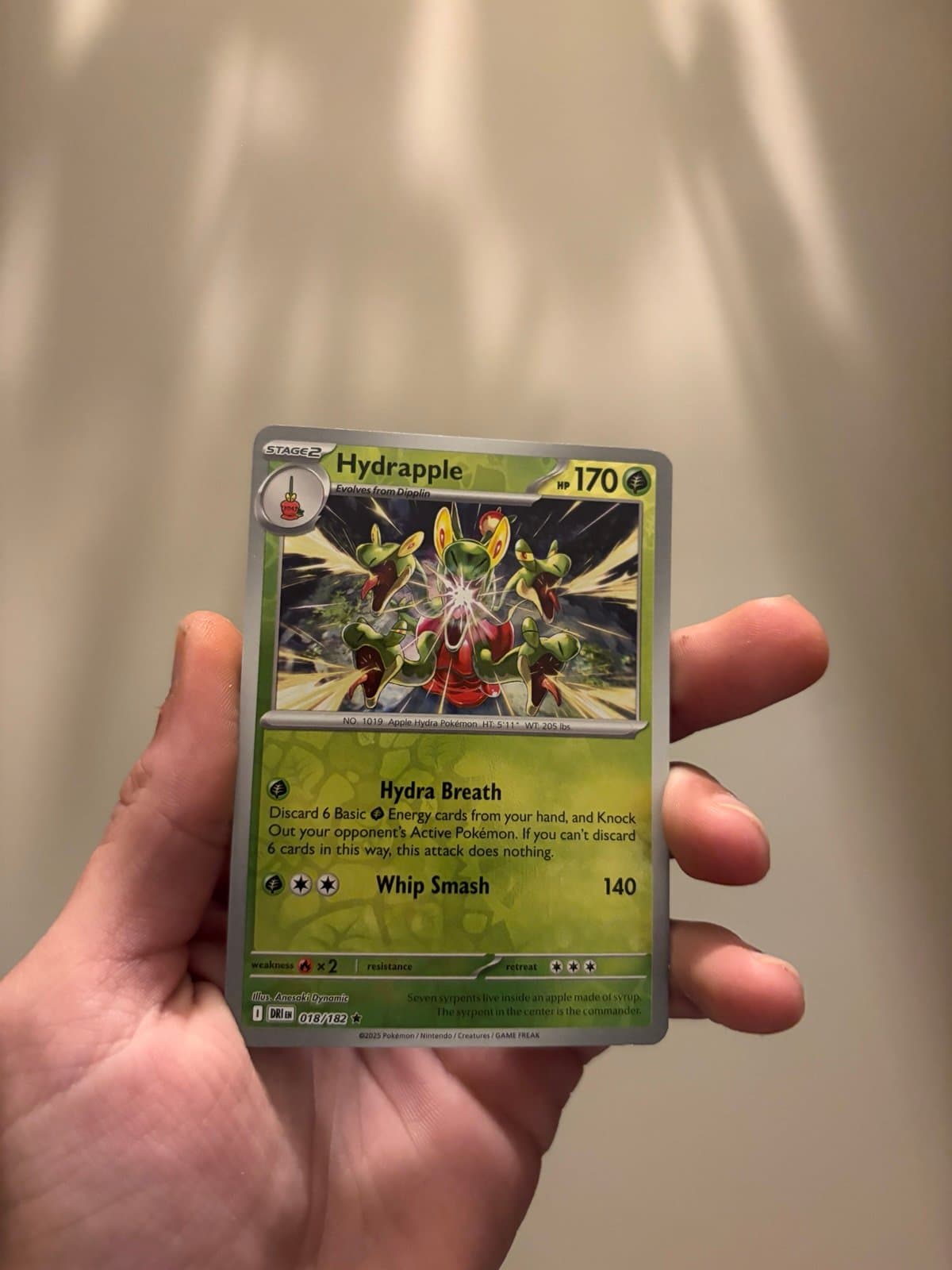 Hydrapple Reverse Holo Pokemon Card