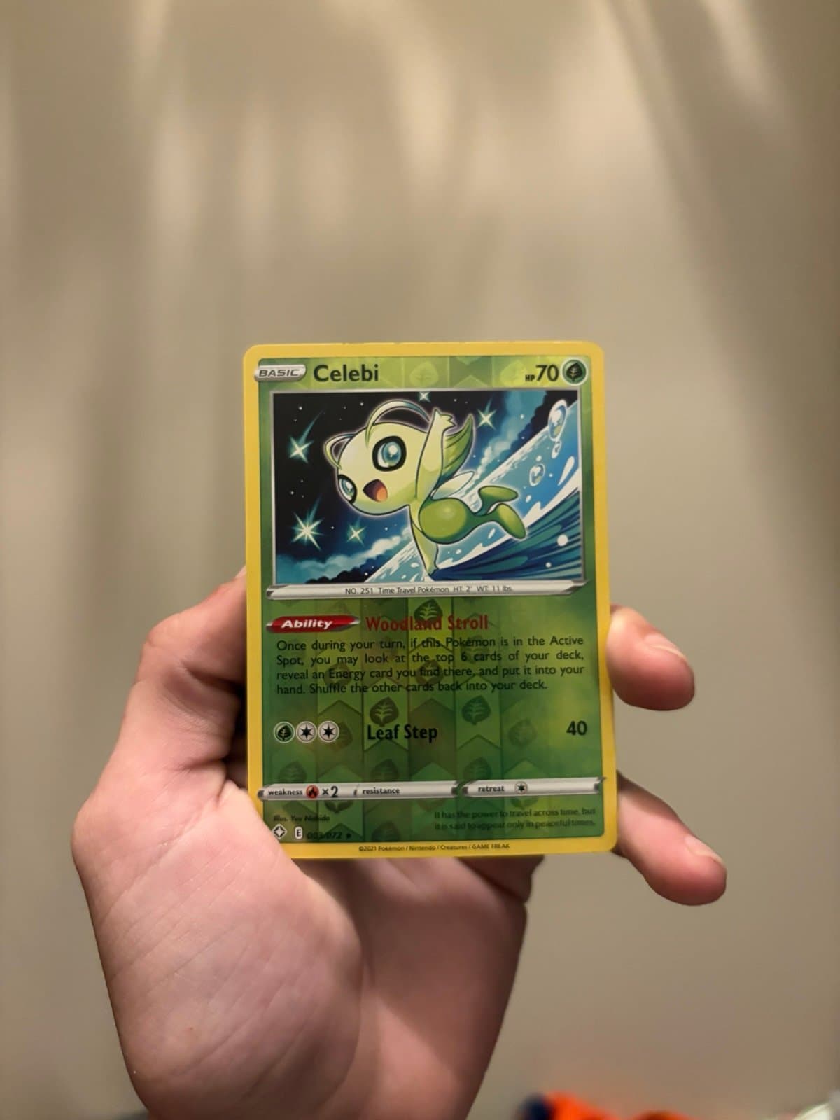 Celebi Reverse Holo Pokemon TCG