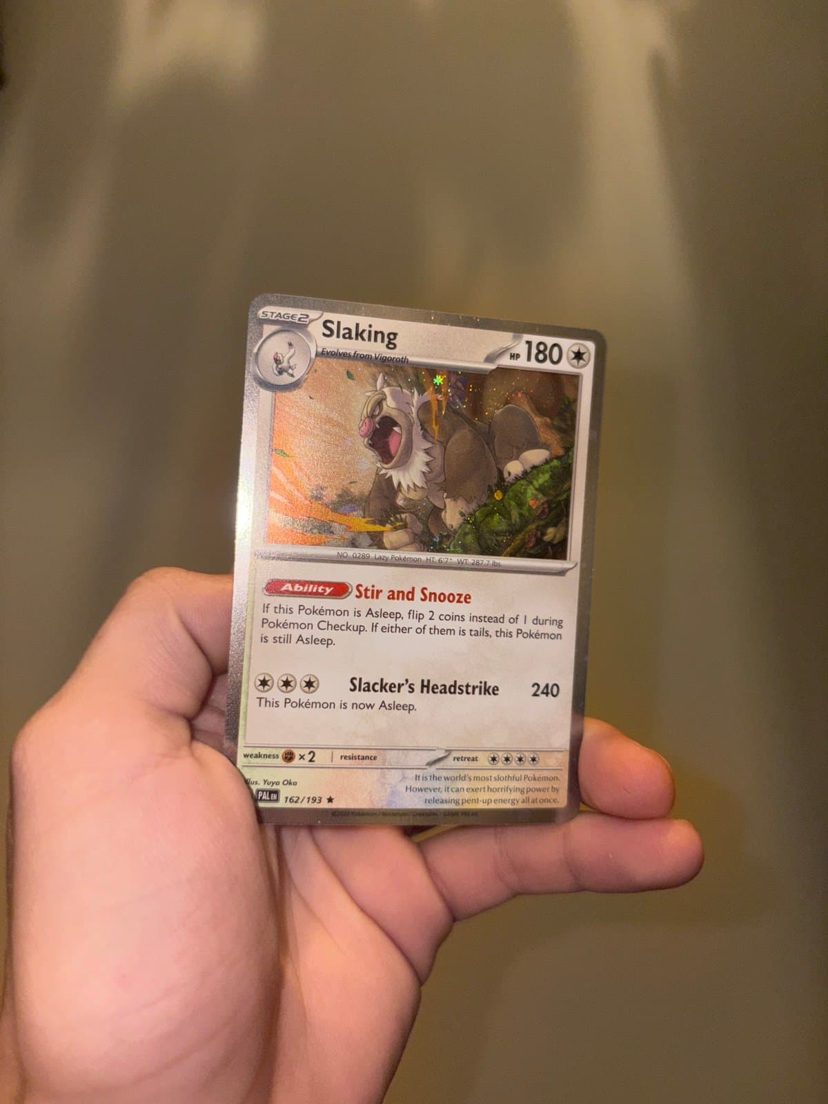 Pokemon Slaking Cosmo Holo Card