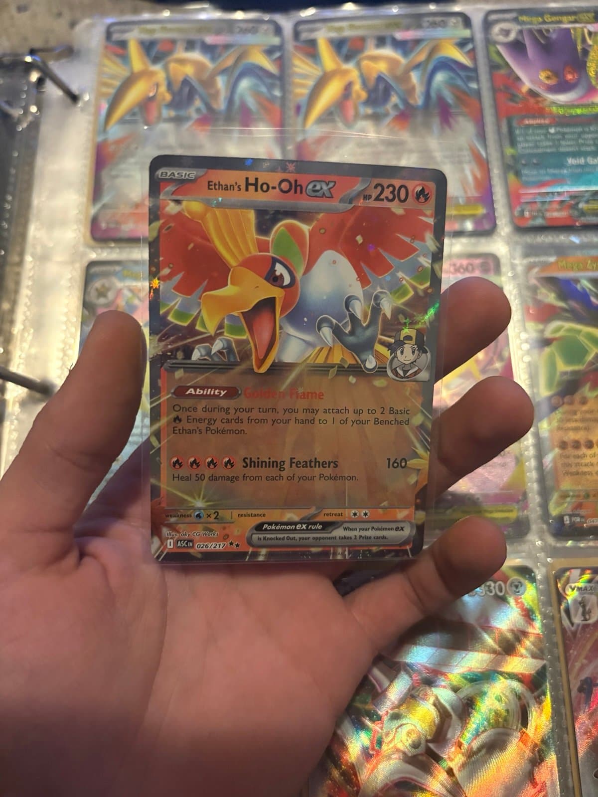Ethan’s Ho-Oh EX Pokemon Card