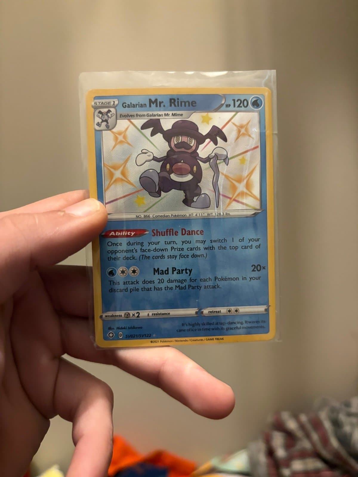 Galarian Mr. Rime Baby Shiny Pokemon Card