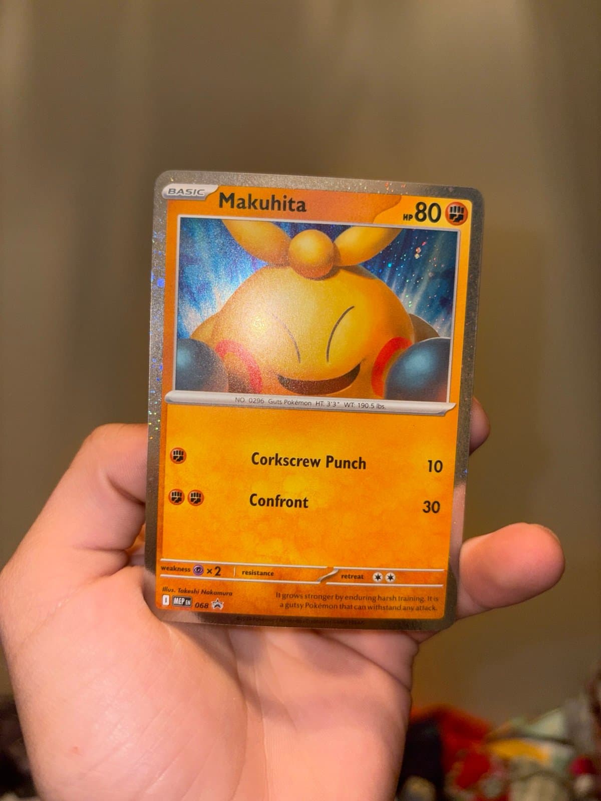 Pokemon TCG Makuhita Cosmo Holo
