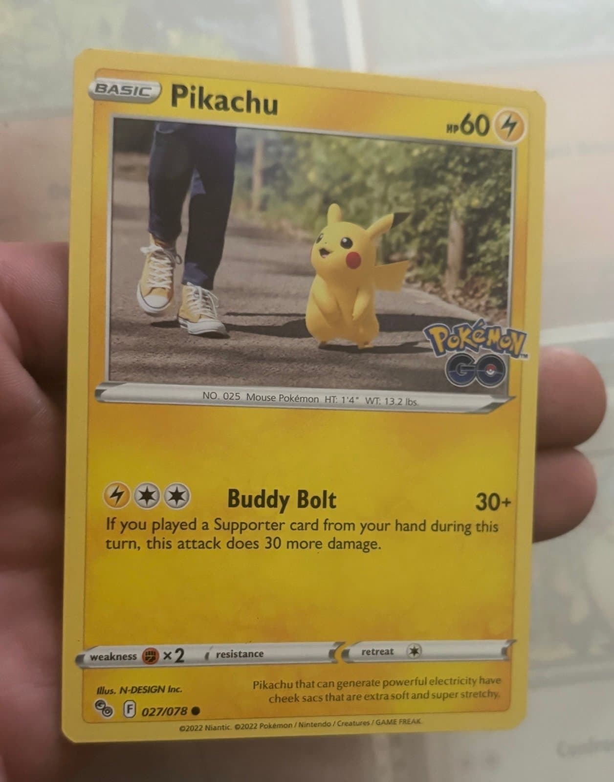 Pikachu - Pokemon TCG - Pokemon Go Stamped #27/78
