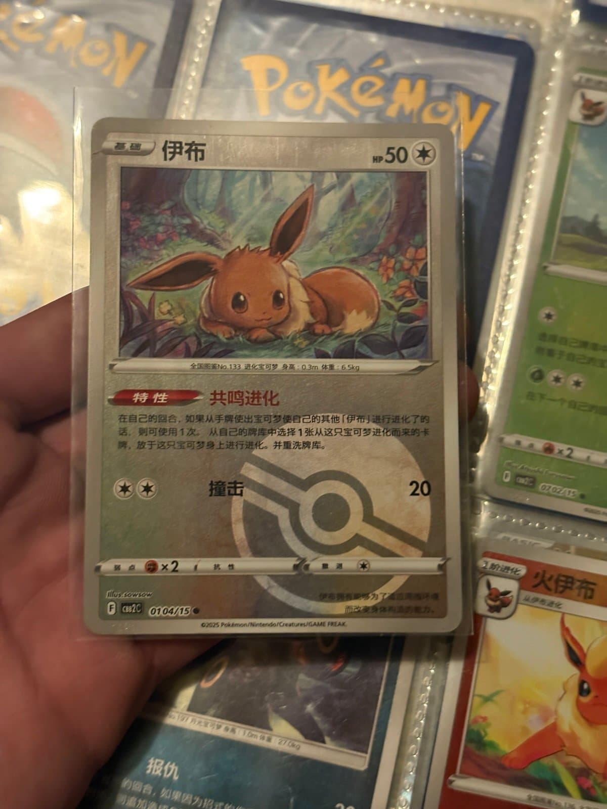 Eevee Pokeball Pokemon Card
