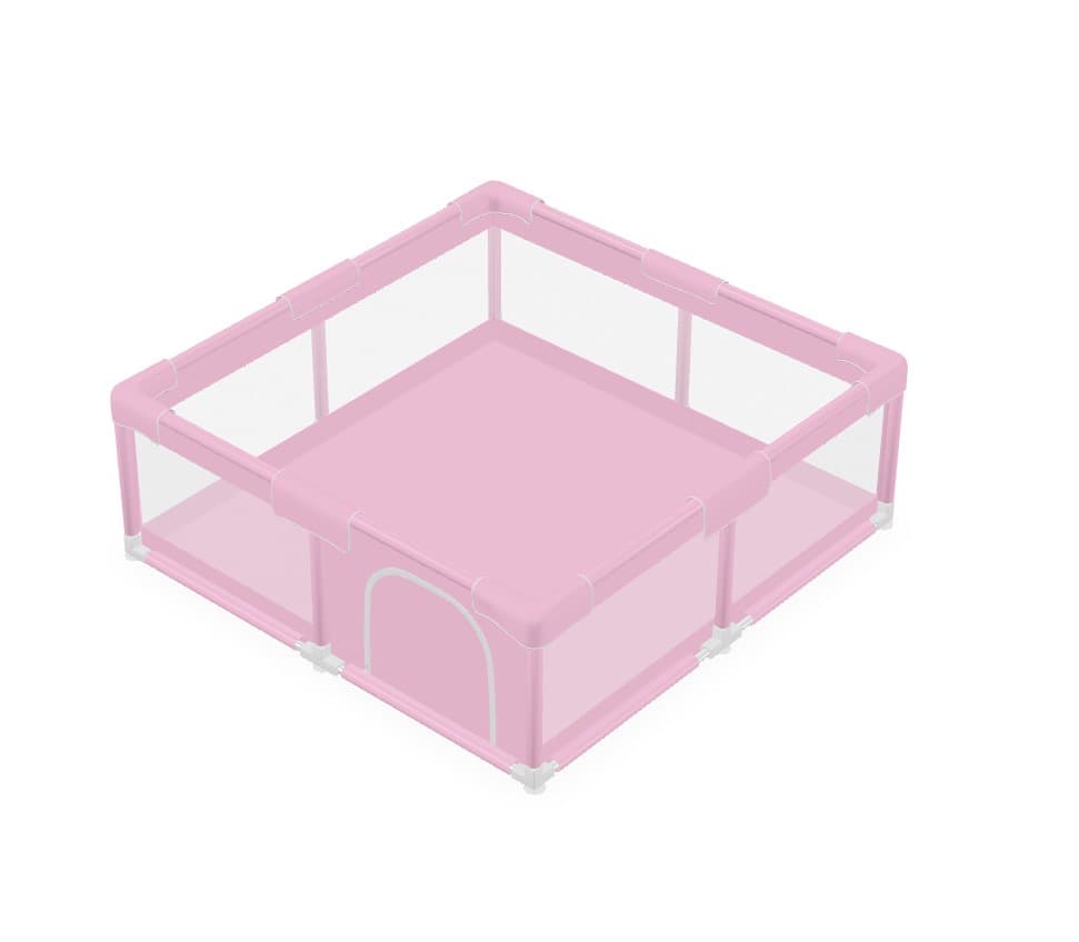 Pink Baby Playpen with Mat, 50x50 Inch Playpen with Mat Waterproof for Babies and Toddlers Play Pen for Girls Pink Playards Safety Gate Fence Active Center Indoor