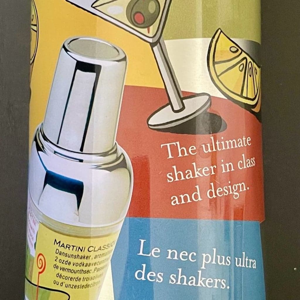 MSC International Joie De Vivre Martini Shake-Up Glass Cocktail Shaker with Reci
