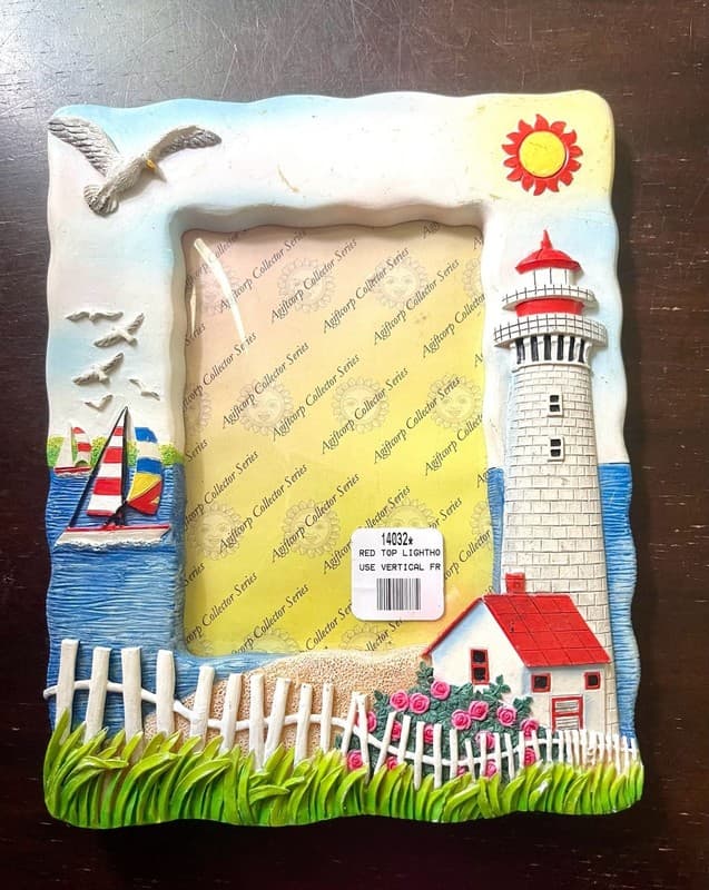 Agiftcorp Collector Series 3D Resin Nautical Lighthouse Picture Frame