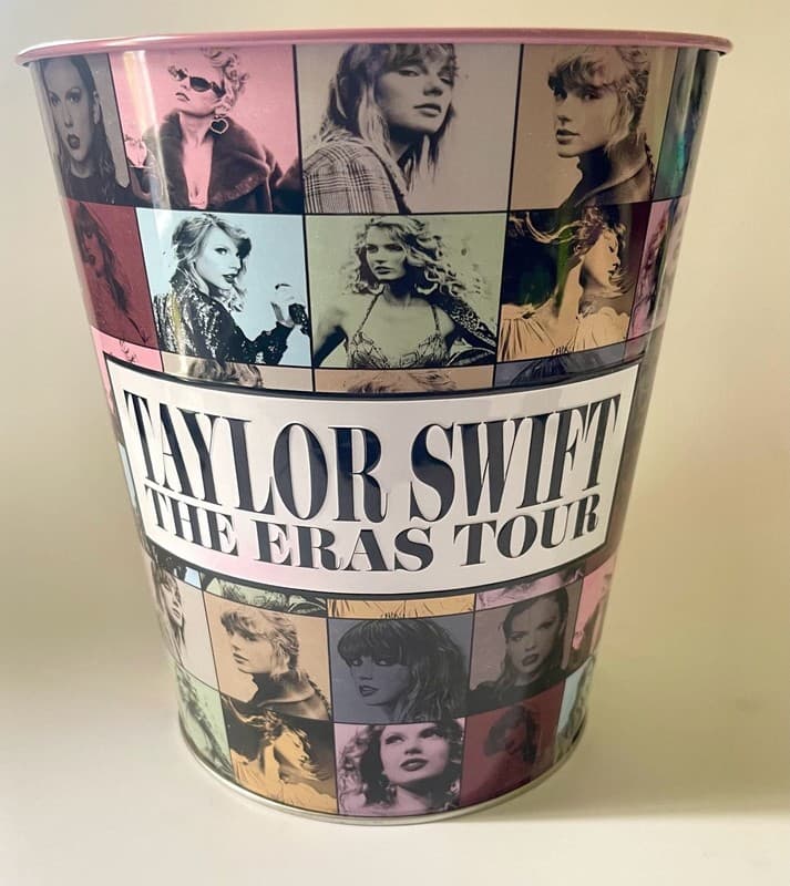 Taylor Swift The Eras Tour AMC Exclusive Pink Metal Popcorn Tin Bucket