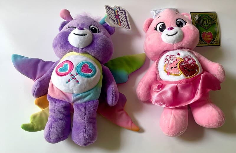 Care Bears Set: Share Bear Butterfly & Love-a-Lot Bear Wicked Glinda Edition 9-i