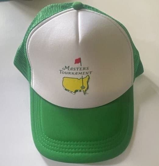 Masters Tournament Green and White Mesh Trucker Snapback Hat