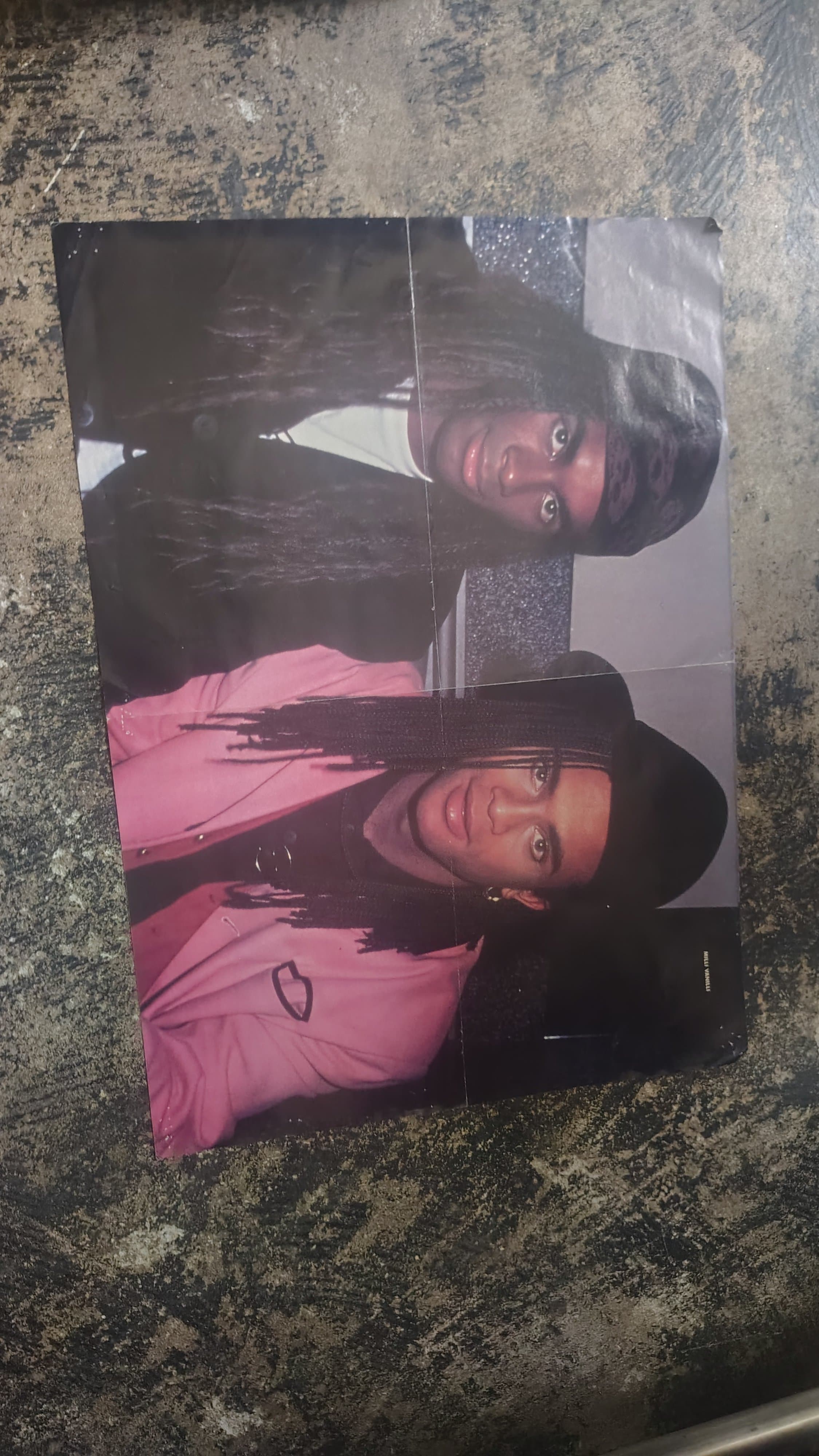 Vintage 1980s Music Duo Poster