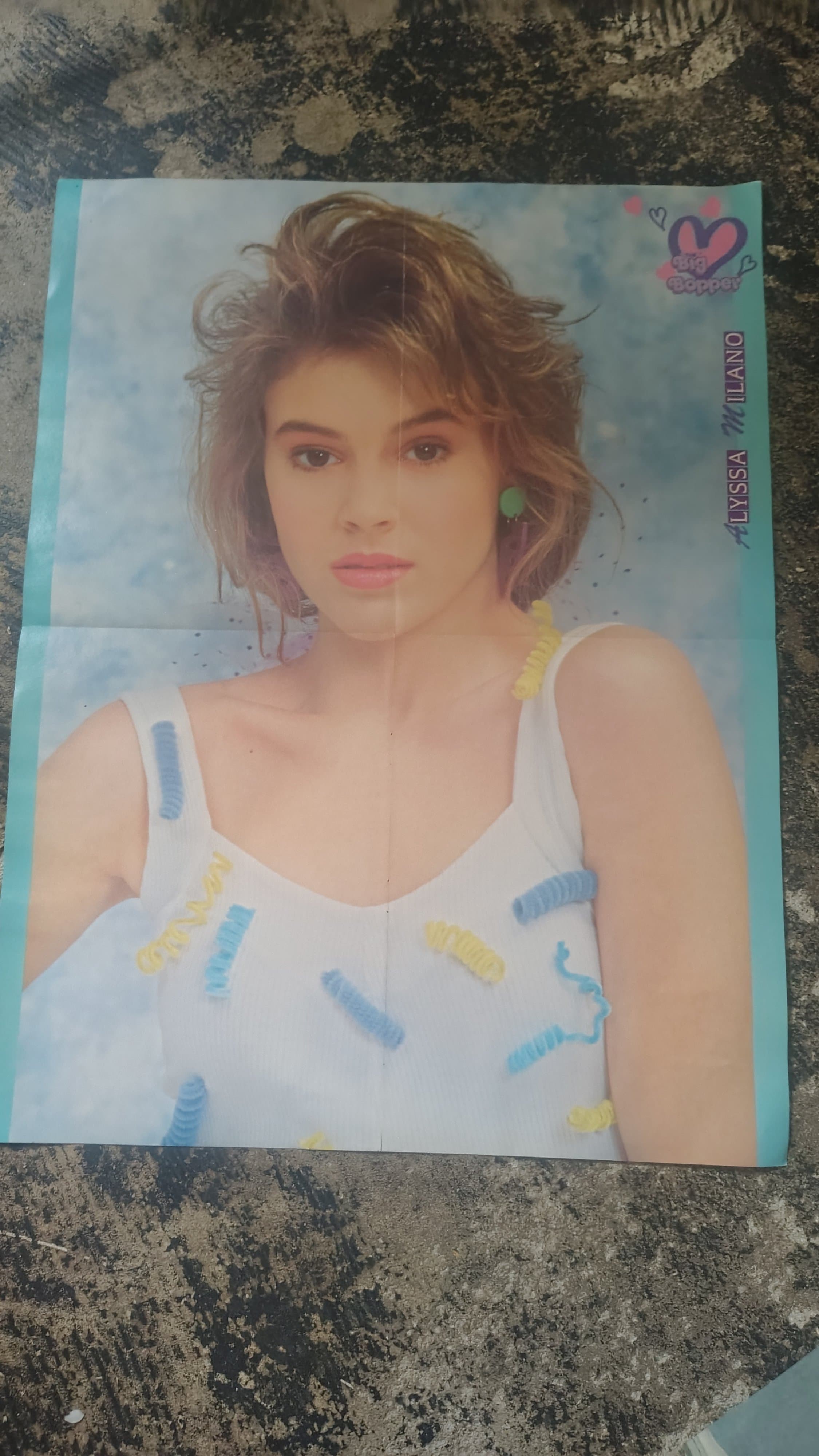 Vintage Big Bopper Alyssa Milano Poster