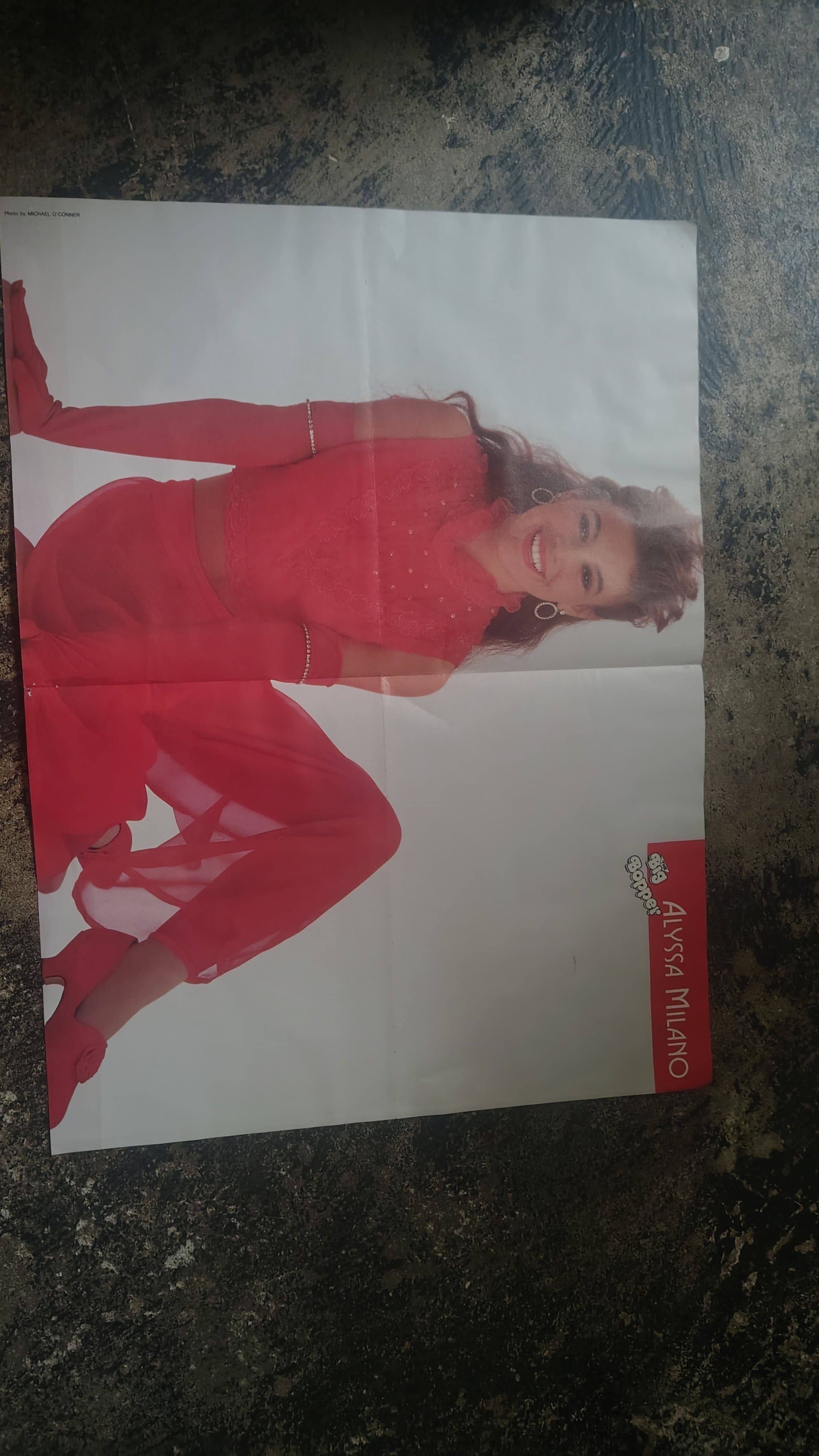 Alyssa Milano 1980s Teen Magazine Poster