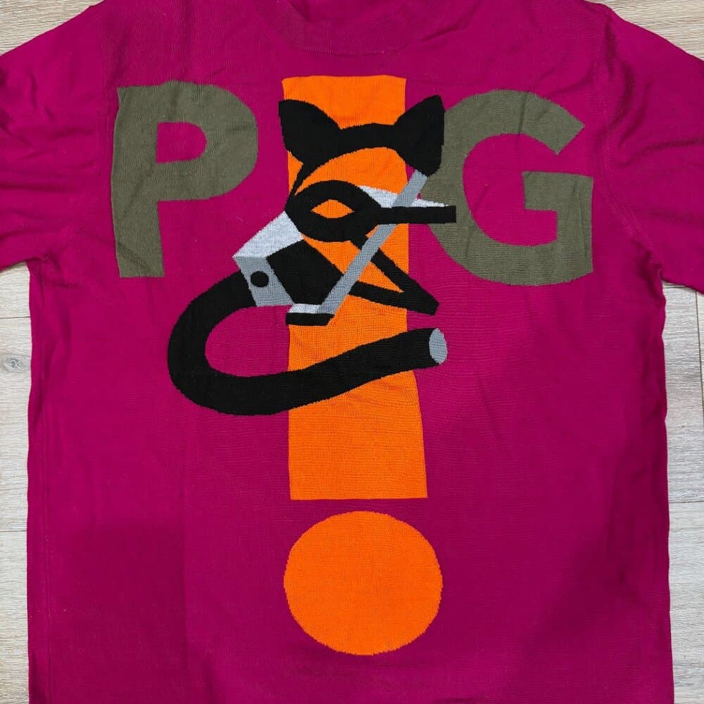 Walter Van Beirendonck (Fall 2018) men’s short sleeve wool Pig top