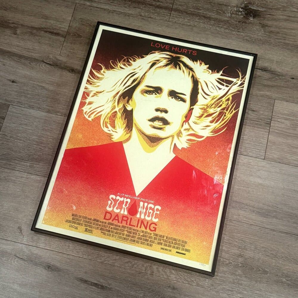 Signed Shepard fairy original - Strange Darling Movie Poster Print. 17/210