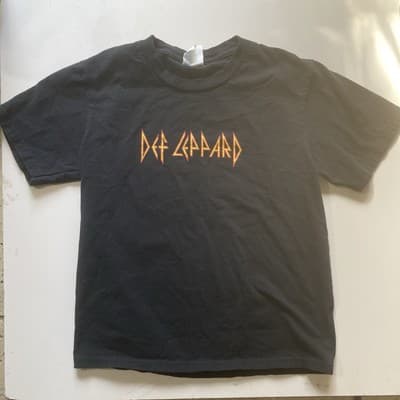 Def Leppard Logo Graphic T Shirt Kids Youth Size Small Band Tee
