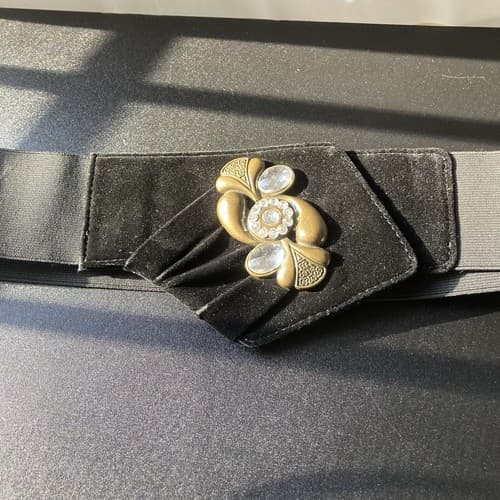 VTG Deena & Ozzy Embellished Elastic Belt Stones Jewels Large Y2K Indie Sleaze