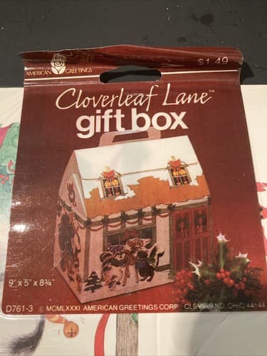 Vintage NOS American Greetings Clover Lane Gift Box 9 X 5 X 8 3/4 SEALED