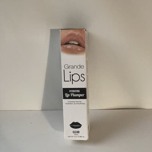 GRANDE LIPS CLEAR GLOSS LIP PLUMPER FULL SIZE 2.4 / 0.084 oz New With Box