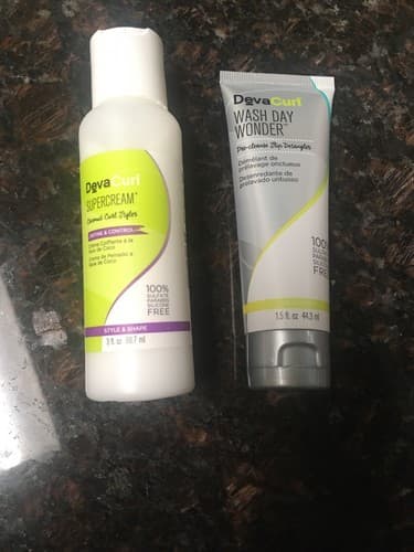 Lot of 2 Devacurl Supercream Coconut Curl Styler 3oz and Wash Day Wonder 1.5 oz