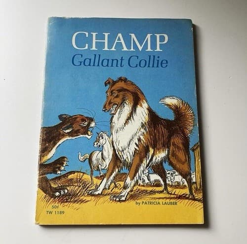 Vintage Champ Gallant Collie Children’s Book Paperback Patricia Lauber MCM