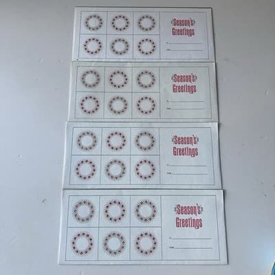 Vintage Christmas Bank Money Envelopes Security First National Bank 4pc MCM