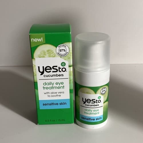 Say Yes To Cucumber Daily Eye Treatment With Aloe eye Cream Full Size .5 Oz