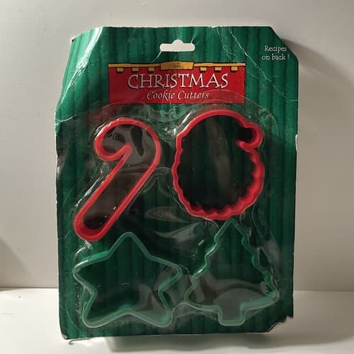 Gibson Vintage Christmas Cookie Cutter Set Of 4 New Old Stock Read Description