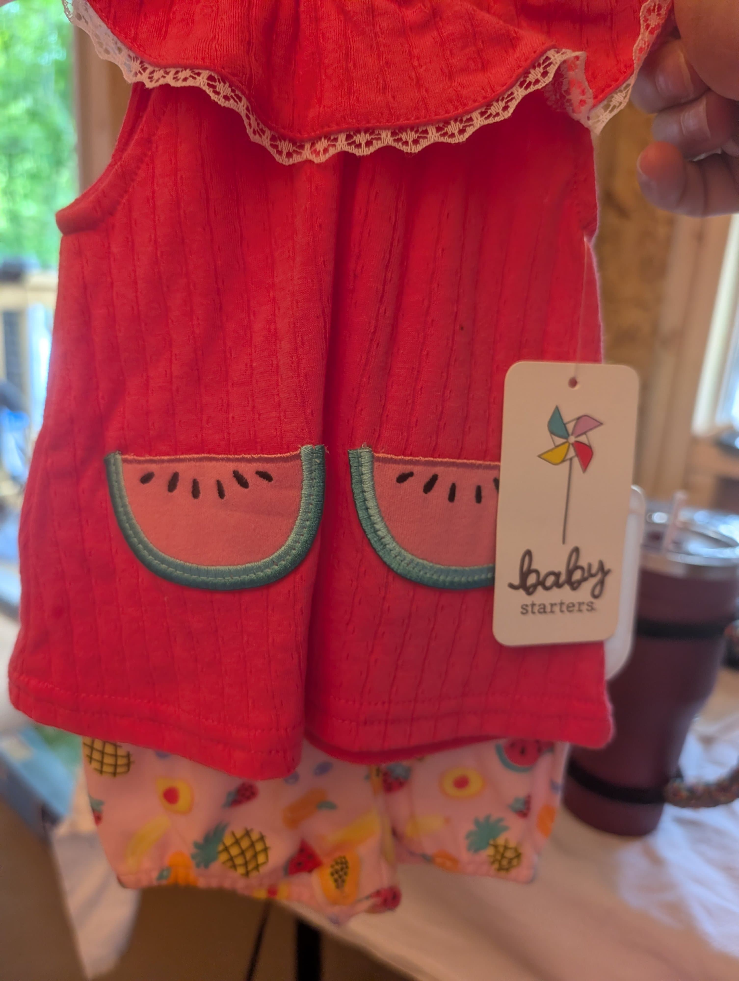 Baby Starters Watermelon 2-Piece Outfit 0-3 Months
