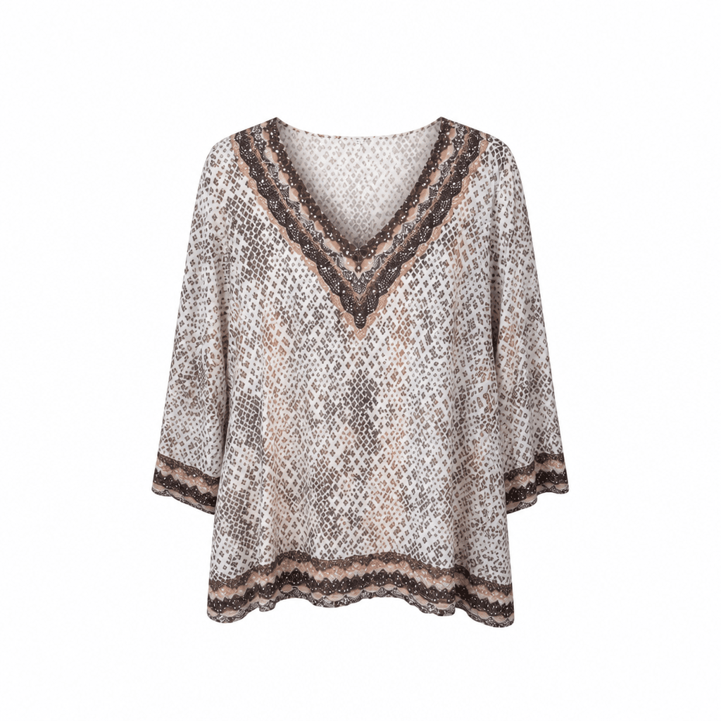 Alfred Dunner Women's V-Neck Top Size M