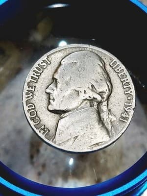 1941 Jefferson Nickel No Mint Mark ERRORS Writing & Numbers On Rim & D Die