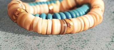 Turquoise Vintage Braclet & Coral Shell Native American Vintage.