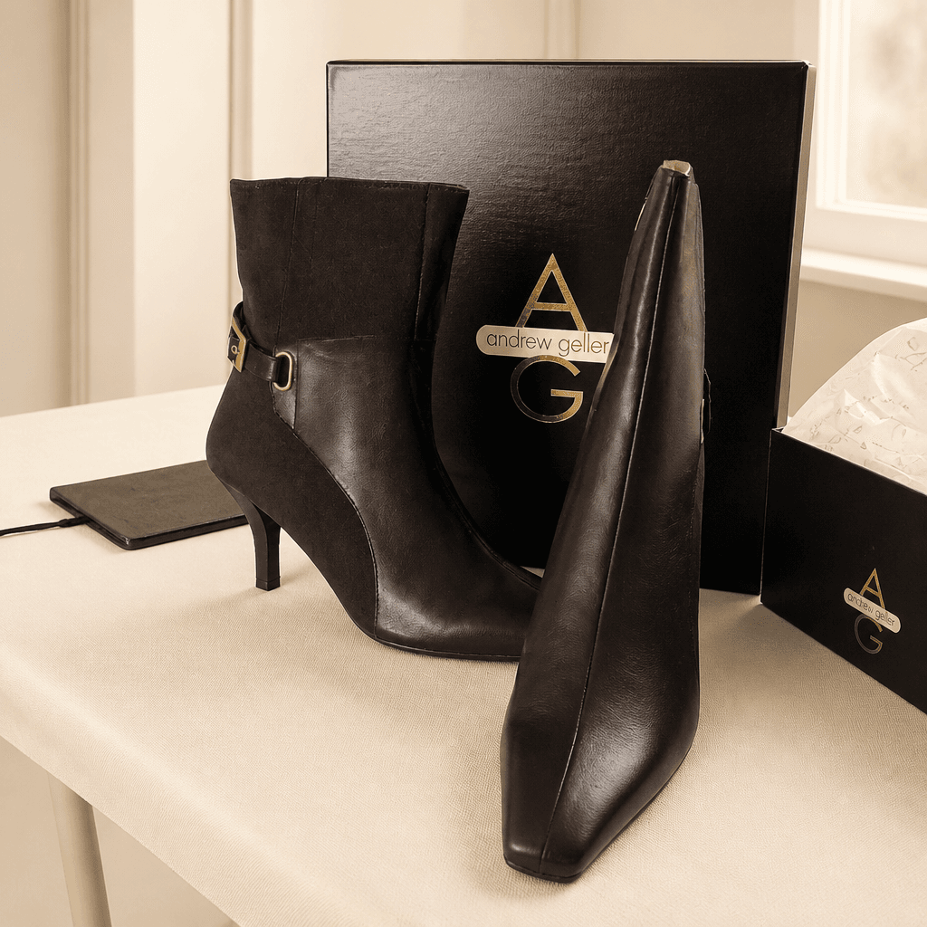 Andrew Geller Women's Ankle Boots with Kitten Heel