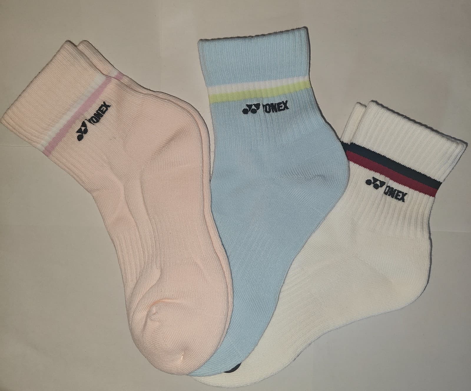 Yonex Badminton Tennis Sports Women's Girl's Socks 3 Colors 3 Pairs SO1