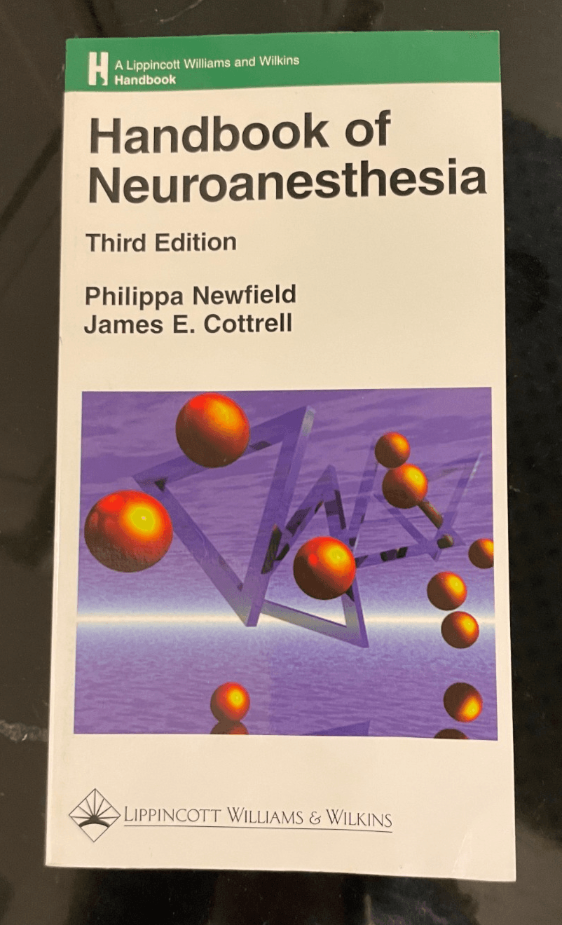 Handbook of Neuroanesthesia by Newfield & Cottrell (3rd Ed) - Good, Paperback