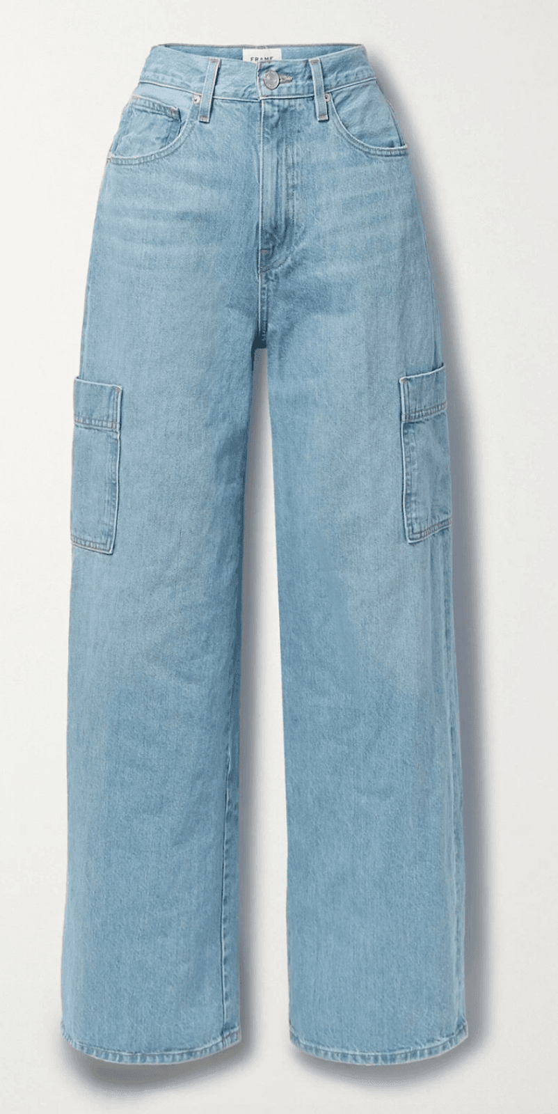 Frame Denim Jeans Womens 24 Baggy Pocket Cargo Light Blue