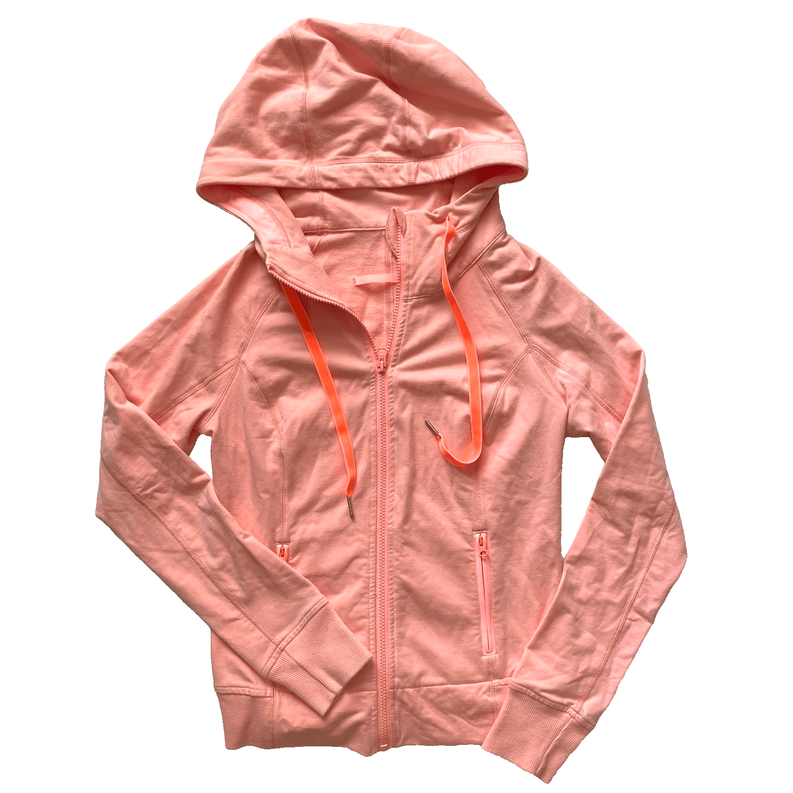 lululemon Women's Size 8 Rejuvinate Zip-Up Hoodie in Coral/Peach