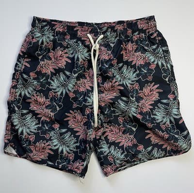 Grayson Swimwear Men's Swim Shorts Trunks Size Medium Navy Print