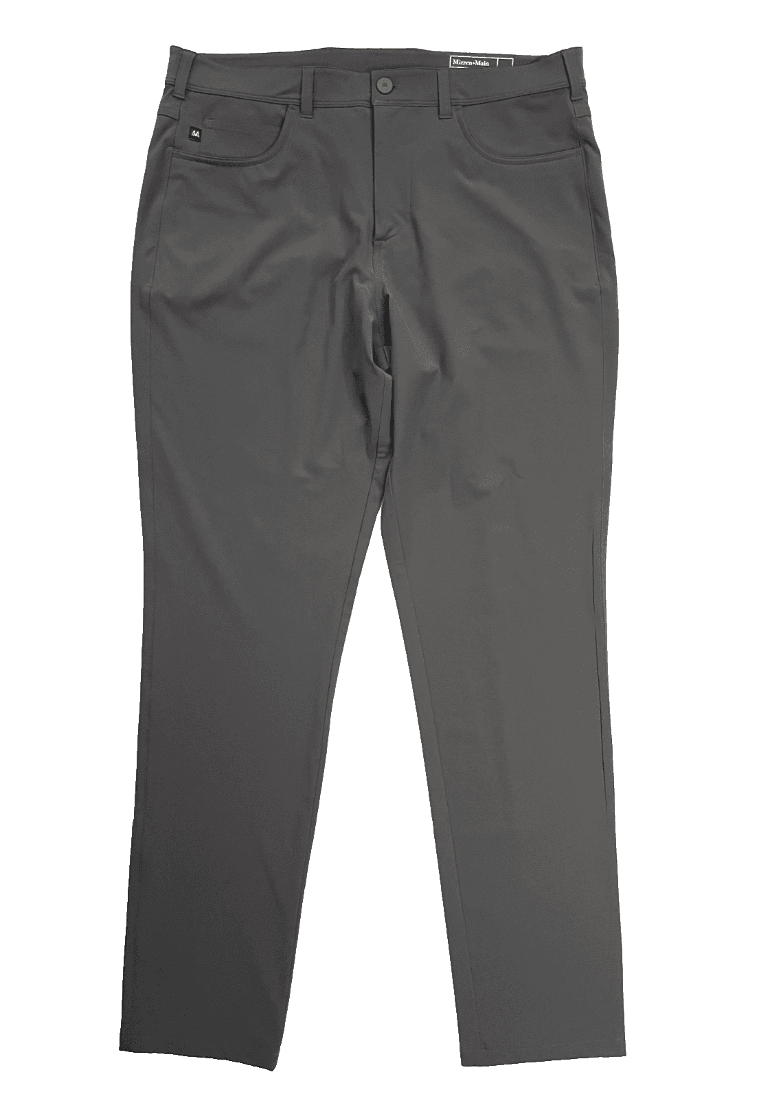 Mizzen Main Men’s 34x32 Helmsman Slim Straight Performance Pants Charcoal Solid