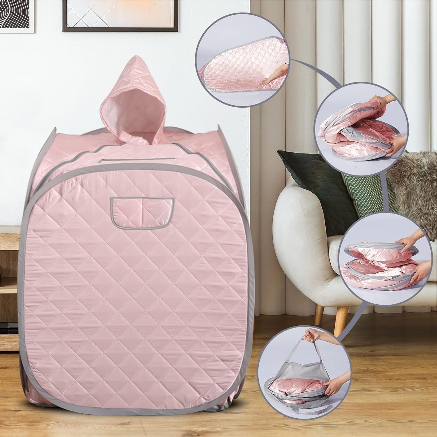 Portable Foldable Steam Sauna Tent with Hood