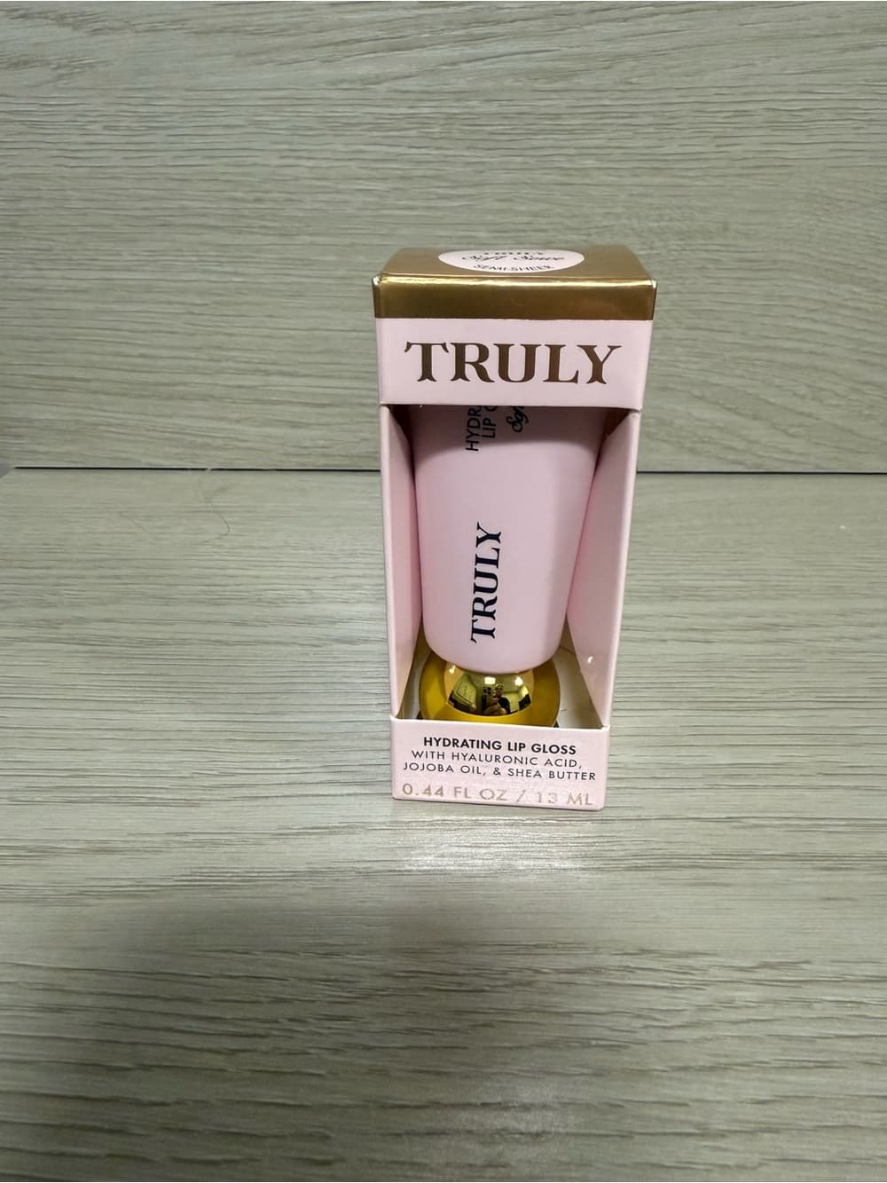 TRULY Pink Hydrating Lip Gloss with Gold Accents