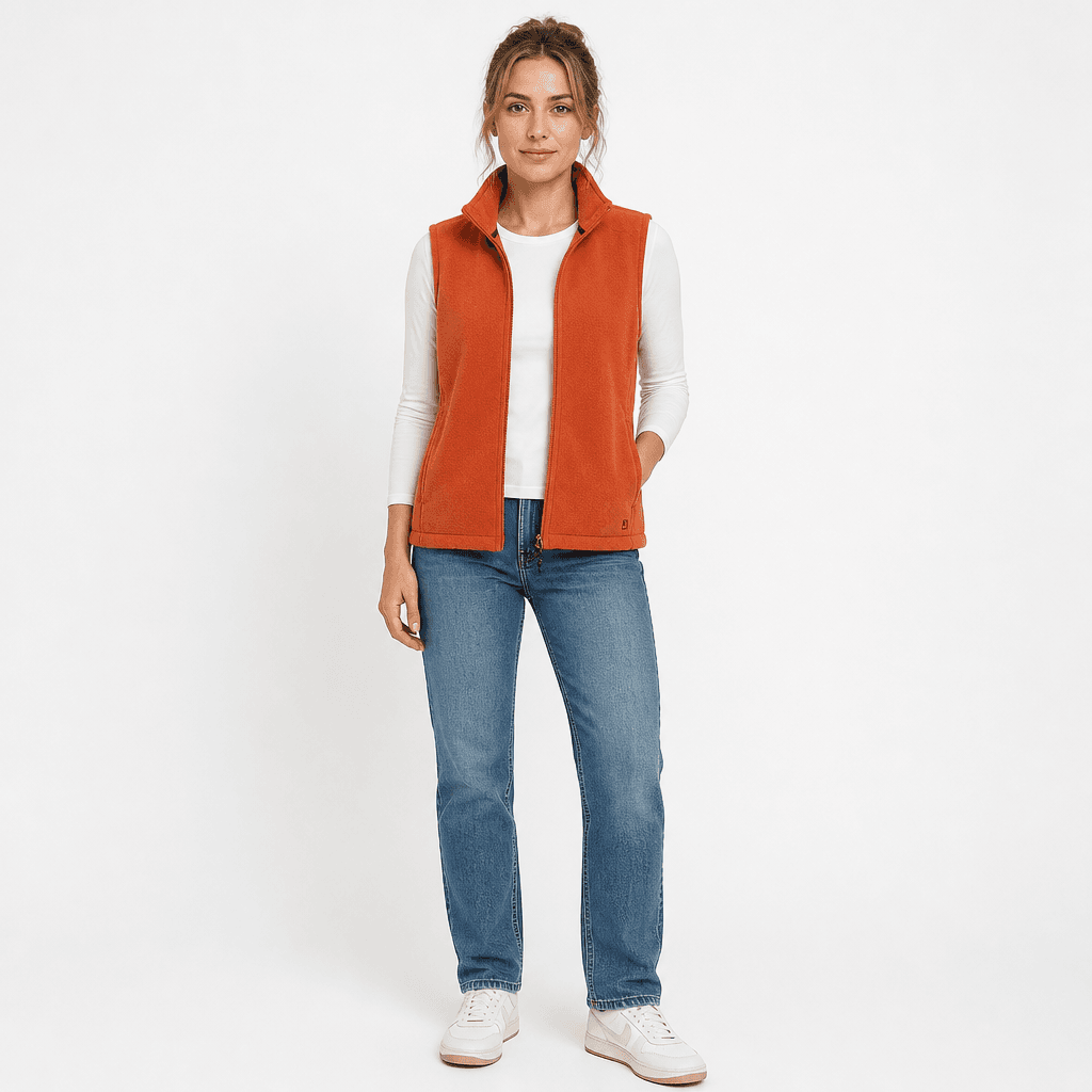 Woolrich Men's Fleece Vest Orange Size M